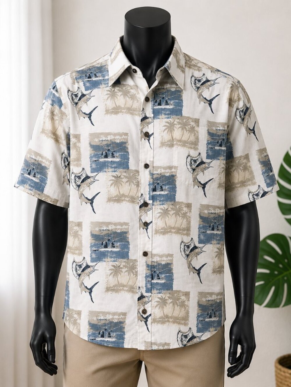 Hawaiian Style MEN  Shirt 2XL Monte Carlo-Cotton size 3XL/54-56